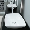 Vasque rectangulaire à poser 60x40 cm design JAZZ de Artceram, céramique, blanc brillant