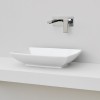 Vasque rectangulaire à poser 60x40 cm design JAZZ de Artceram, céramique, blanc mat